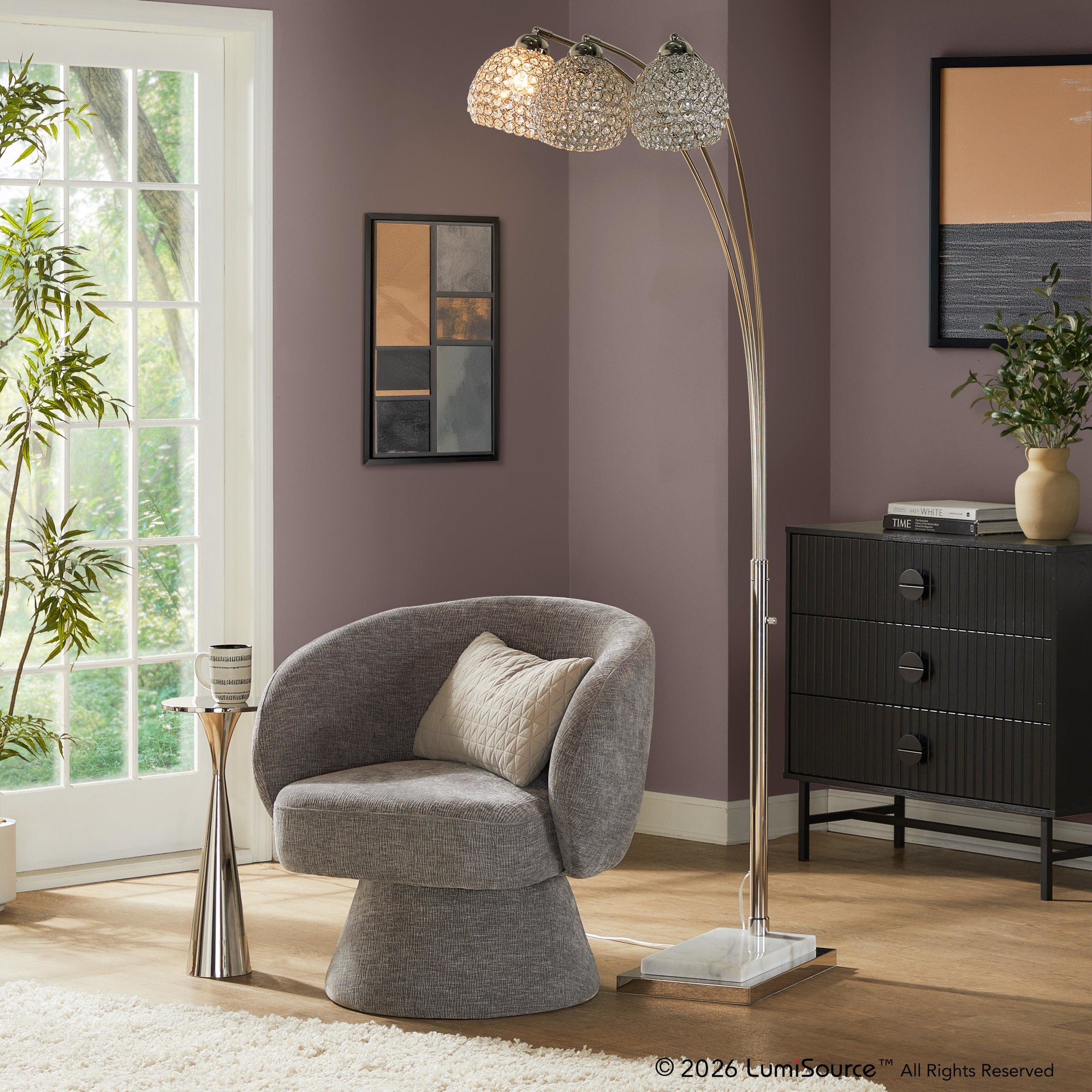 Willow Crystal 73" Metal Floor Lamp